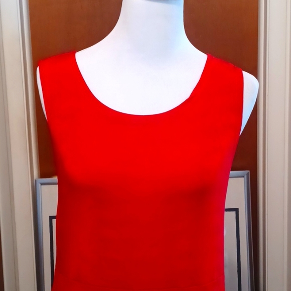 Coldwater Creek Ruby Red Travel Knit Dress - Size Large - Picture 2 of 8